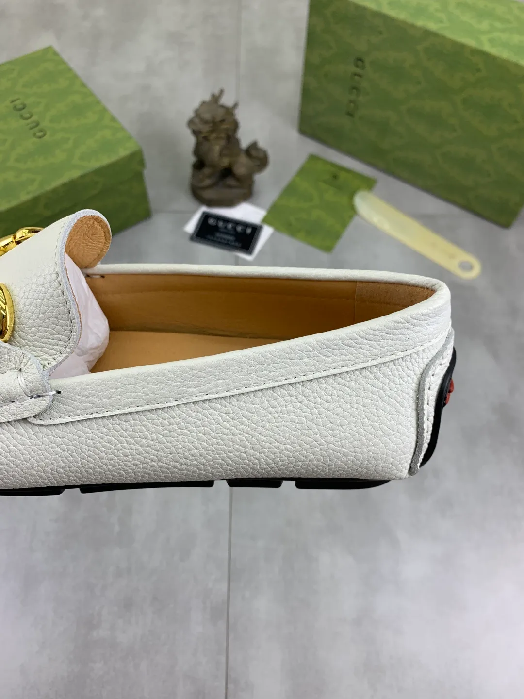 Men's men's shoes💰P360💰[New style]🆘[GUCCI] New classic beanie shoes; Hong Kong original top quality, exquisite craftsmanship, top quality💪🏼High-end boutique men's beanie shoes, British fashion style 🎈The upper is made of Italian imported calfskin🔥, comfortable and breathable, fully imported soft pigskin lining, lazy slip-on Loaf style This fabric is made of 🇮🇹🎈, which is suitable for drivers to drive, and the original non-slip and wear-resistant rubber outsole 🎈Number of codes: 38-45 Multi-color 🉑️ to choose from